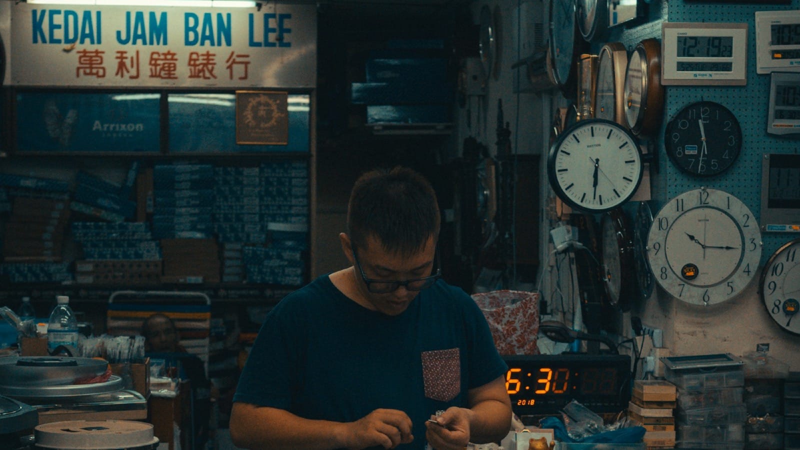 man wearing blue shirt