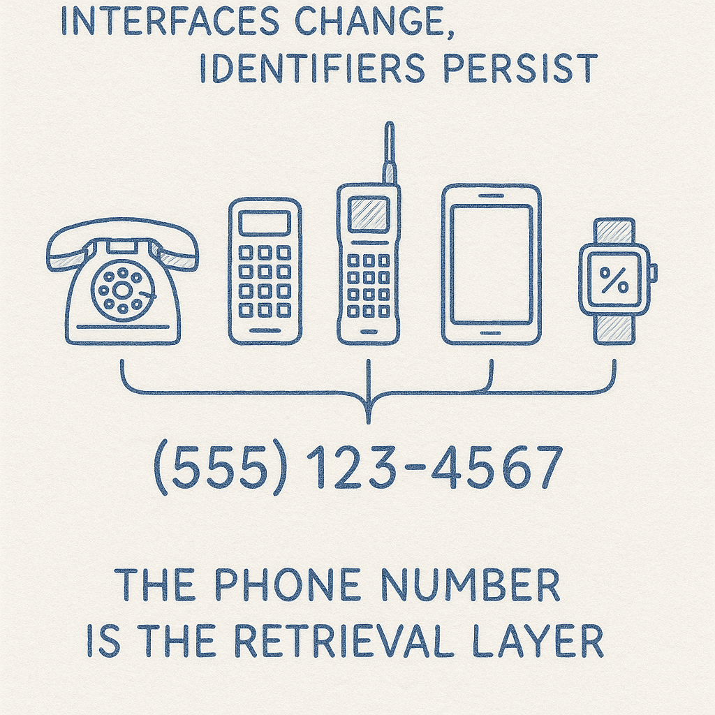 An illustration of various phone types used to demonstrate the retrieval layer